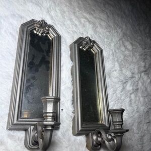 Elegant Silver Wall Sconce Mirrors